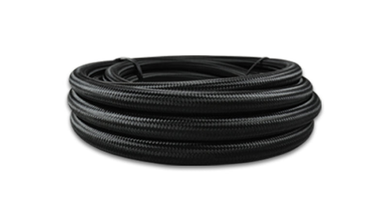 Vibrant 18980 - -10 AN Black Nylon Braided Flex Hose w/ PTFE liner (20FT long)