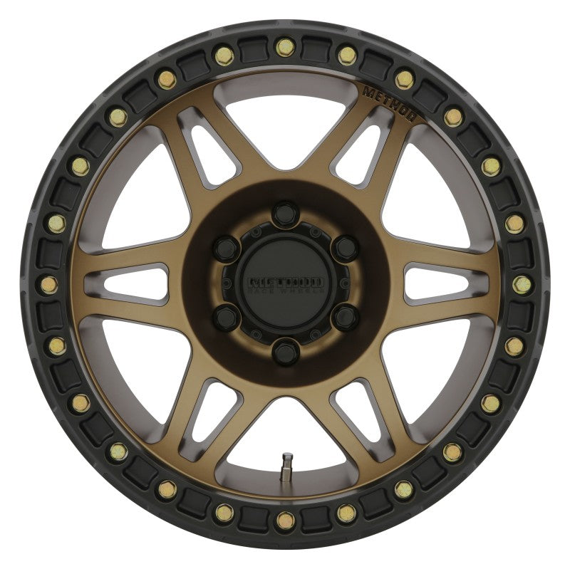 Method Wheels MR10679060944B -Method MR106 Beadlock 17x9 -44mm Offset 6x5.5 108mm CB Method Bronze w/BH-H24125 Wheel