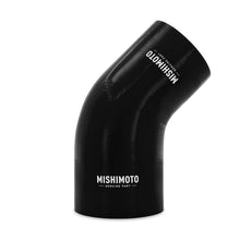 Load image into Gallery viewer, Mishimoto MMCP-R45-30375BK - Silicone Reducer Coupler 45 Degree 3in to 3.75in - Black