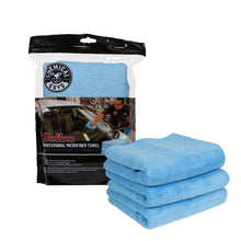 Load image into Gallery viewer, Chemical Guys MICBLUE03 - Workhorse Professional Microfiber Towel - 16in x 16in - Blue - 3 Pack