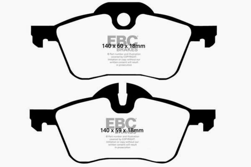 EBC 02-03 Mini Hardtop 1.6 Redstuff Front Brake Pads