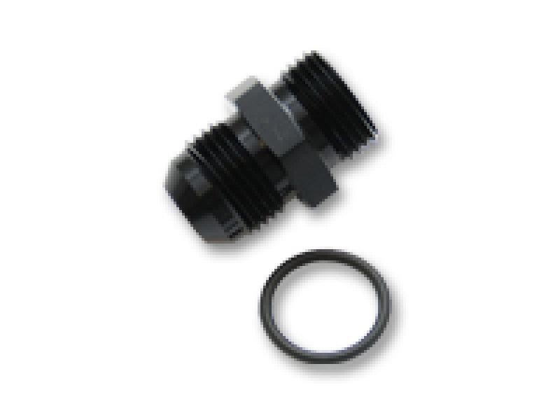 Vibrant 16817 - -3AN Male Flare to -3 ORB Male Straight Adapter w/O-Ring - Anodized Black