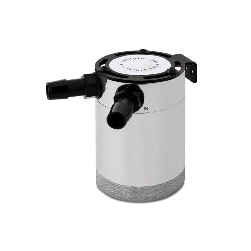 Mishimoto MMBCC-CBTWO-P - Compact Baffled Oil Catch Can - 2-Port - Polished