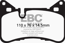 Load image into Gallery viewer, EBC 14 Mercedes-Benz C63 AMG (W204) 6.2 Yellowstuff Rear Brake Pads