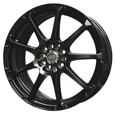 Enkei 441-770-0245BK - EDR9 17x7 5x100/114.3 45mm offset 72.6 Bore Diameter Black Wheel