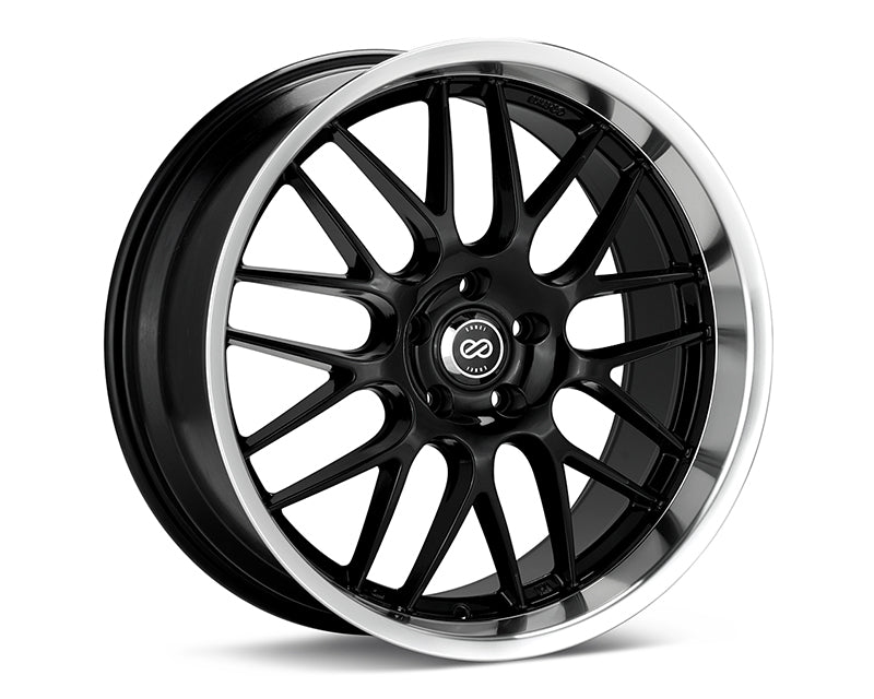Enkei 469-285-6540BK - Lusso 20 x 8.5 40mm Offset 5x114.3 Bolt Pattern Black w/ Machine Lip Wheel