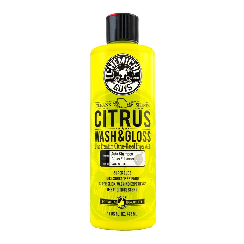 Chemical Guys CWS_301_16 - Citrus Wash & Gloss Concentrated Car Wash - 16oz