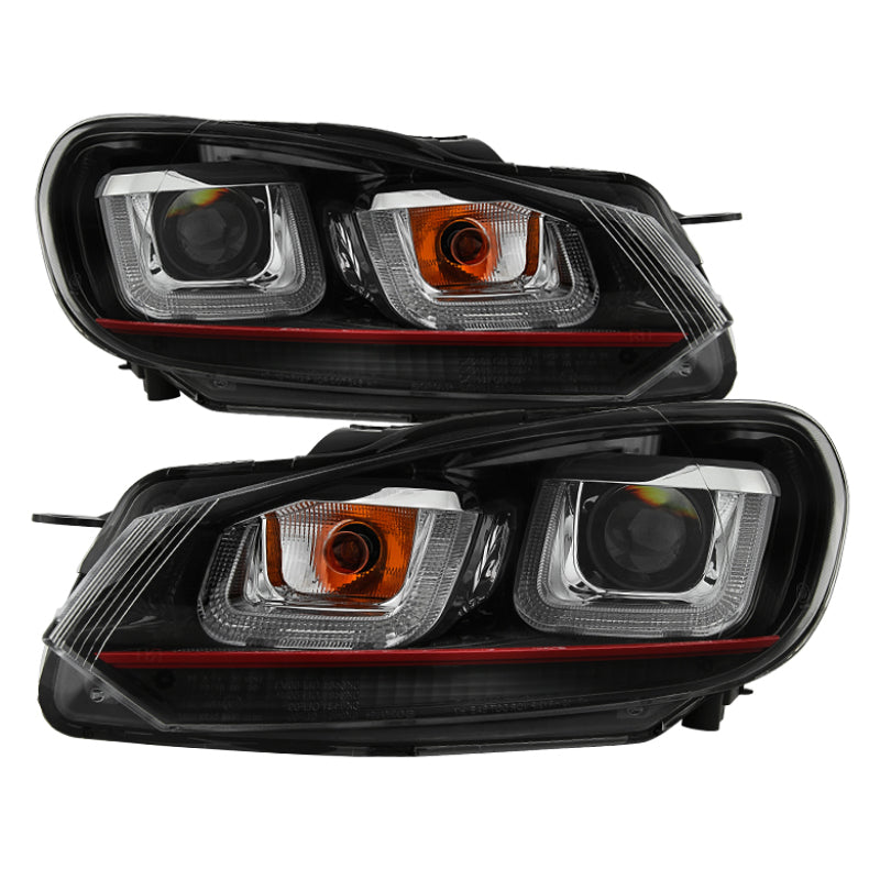 SPYDER 5082046 -Spyder Volkswagen Golf / GTI 10-13 Version 3 Projector Headlights - Black PRO-YD-VG10V3R-DRL-BK