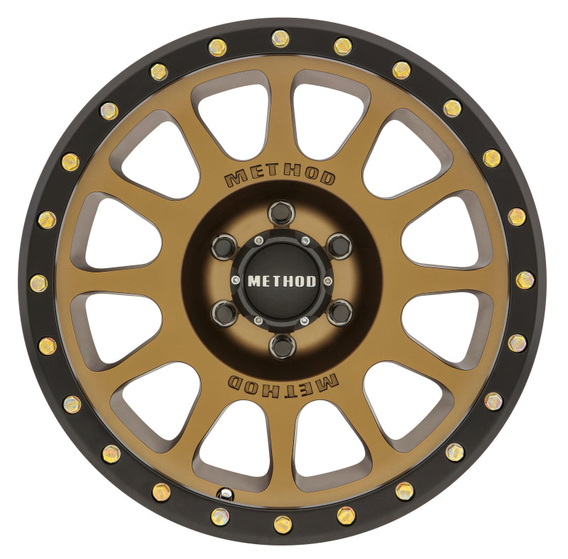 Method Wheels MR30589060912N - Method MR305 NV 18x9 -12mm Offset 6x5.5 108mm CB Method Bronze/Black Street Loc Wheel