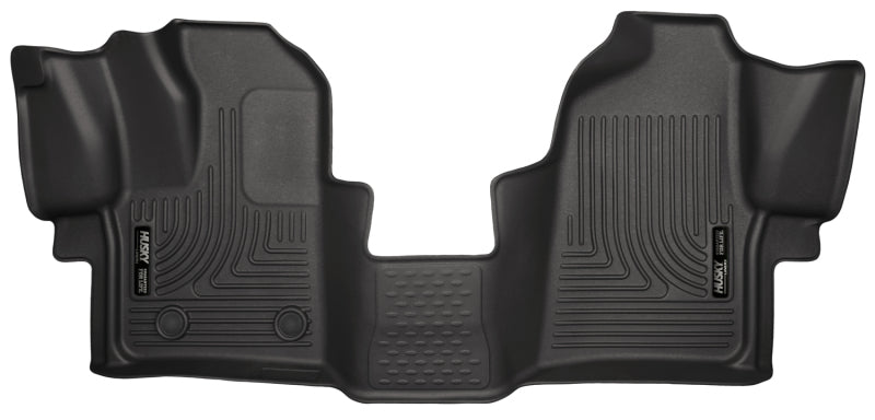 Husky Liners FITS: 18771 - 2015 Ford Transit-150/Transit-250/Transit-350 WeatherBeater Front Black Floor Liners