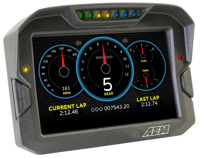 AEM 30-5702 - CD-7 Non Logging GPS Enabled Race Dash Carbon Fiber Digital Display w/o VDM (CAN Input Only)