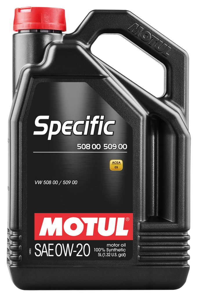Motul 5L Specific 508 0W20 Oil - Acea A1/B1 / VW 508.00/509.00 / Porsche C20