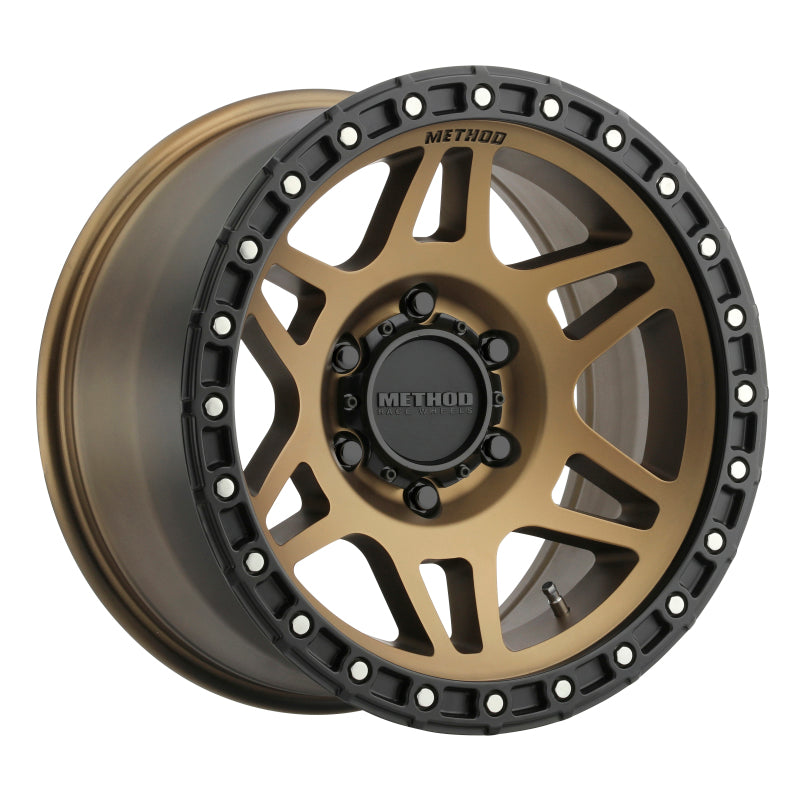 Method Wheels MR31279060912N - Method MR312 17x9 -12mm Offset 6x5.5 106.25mm CB Method Bronze/Black Street Loc Wheel