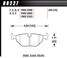 Load image into Gallery viewer, Hawk Performance HB227U.630 - Hawk 92-95 BMW 325iS / 96-02 BMW M3 DTC-70 Race Rear Brake Pads