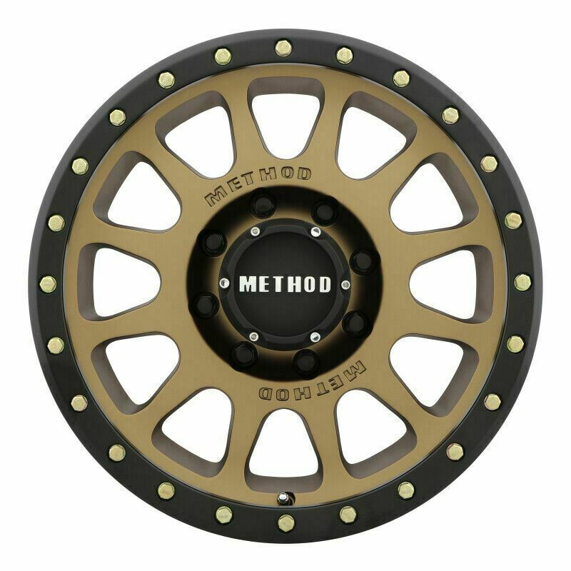 Method Wheels MR30578580900 - Method MR305 NV 17x8.5 0mm Offset 8x6.5 130.81mm CB Method Bronze/Black Street Loc Wheel